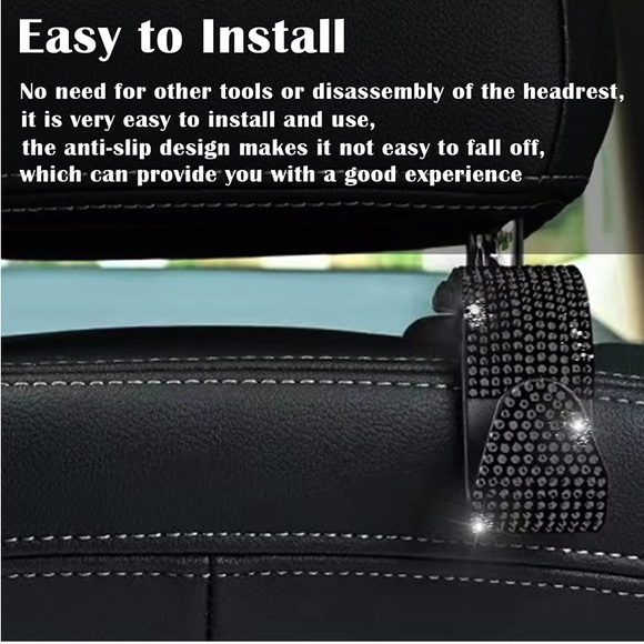 2 Bling Seat Hook Storage Holders - Picture 2 of 3